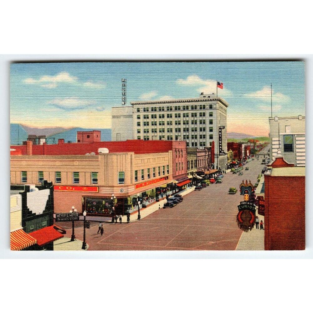 Woolworth Meyer & Meyer Albuquerque New Mexico Postcard Linen Route 66 Linen